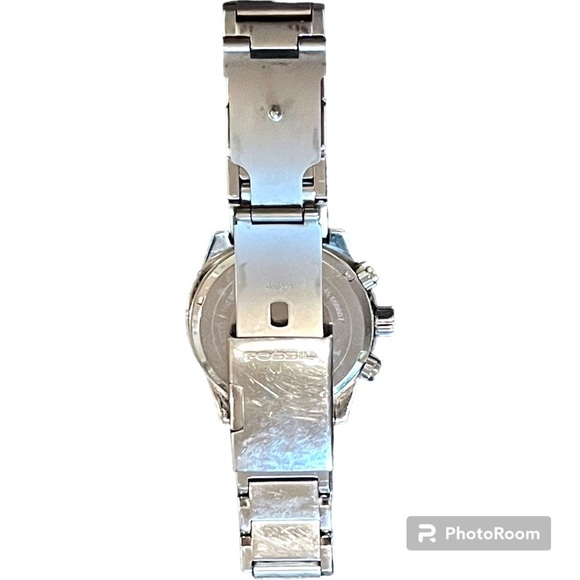 Fossil men’s watch, silver band - Picture 2 of 6